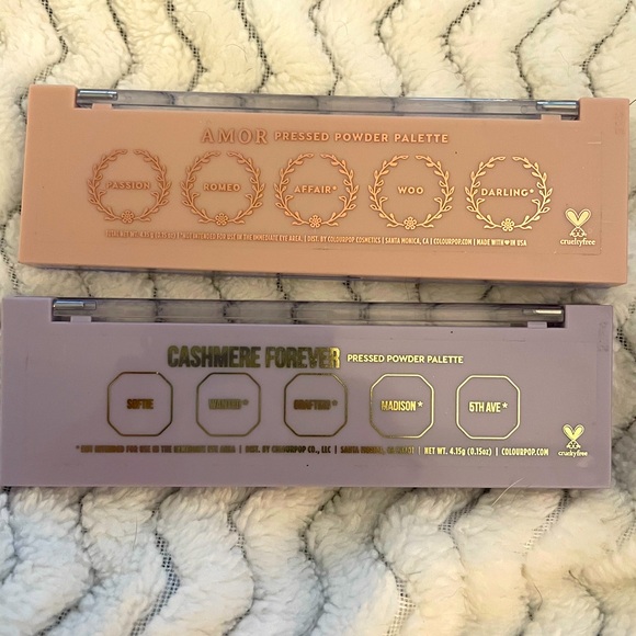 Colourpop Cashmere Forever and Amor eyeshadow palettes. - Picture 2 of 2